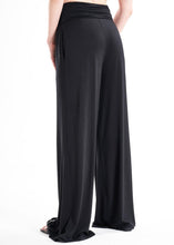 Load image into Gallery viewer, LavaNera Palazzo Black Jersey Viscose Pants
