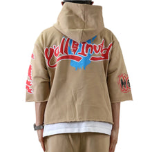 Load image into Gallery viewer, TRENT French Terry 3/4 Sleeve Crop Top Pullover Hoodie
