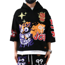 Load image into Gallery viewer, TROY French Terry 3/4 Sleeve Crop Top Pullover Hoodie
