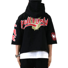 Load image into Gallery viewer, TROY French Terry 3/4 Sleeve Crop Top Pullover Hoodie
