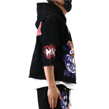 Load image into Gallery viewer, TROY French Terry 3/4 Sleeve Crop Top Pullover Hoodie
