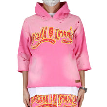 Load image into Gallery viewer, DARIUS French Terry 3/4 Sleeve Crop Top Pullover Hoodie
