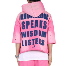 Load image into Gallery viewer, DARIUS French Terry 3/4 Sleeve Crop Top Pullover Hoodie
