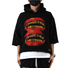 Load image into Gallery viewer, SCHUMA French Terry 3/4 Sleeve Crop Top Pullover Hoodie
