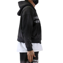 Load image into Gallery viewer, GLENN French Terry Long Sleeve Crop Top Full Zip Hoodie
