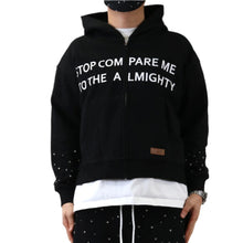 Load image into Gallery viewer, KARAN French Terry Long Sleeve Crop Top Full Zip Hoodie
