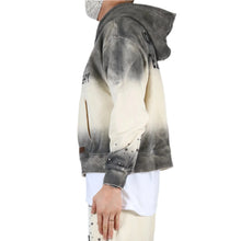 Load image into Gallery viewer, NOEL French Terry Long Sleeve Crop Top Full Zip Hoodie
