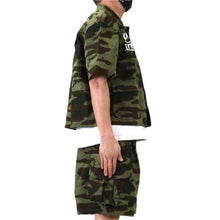 Load image into Gallery viewer, EFFEST Fine Ripstop Twill Boxy Cut Crop Top Short sleeve Buttondown Shirt
