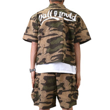 Load image into Gallery viewer, KILO Fine Ripstop Twill Boxy Cut Crop Top Short sleeve Buttondown Shirt
