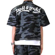 Load image into Gallery viewer, NOIS Fine Ripstop Twill Boxy Cut Crop Top Short sleeve Buttondown Shirt
