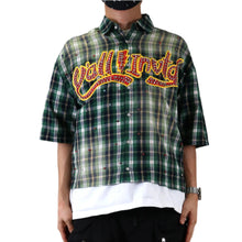 Load image into Gallery viewer, RAZE Washed Flannel Crop Top Button Down Shirt
