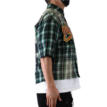 Load image into Gallery viewer, RAZE Washed Flannel Crop Top Button Down Shirt
