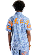Load image into Gallery viewer, LENOX Men's ripped &amp; repaired short sleeve button down shirt

