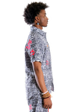 Load image into Gallery viewer, YETI Men's ripped &amp; repaired short sleeve button down shirt
