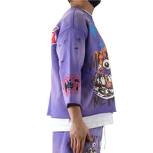 Load image into Gallery viewer, DIAZ S/N Jersey 3/4 Sleeve Crop Top Tee
