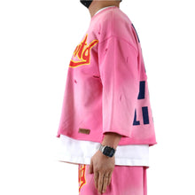 Load image into Gallery viewer, DARIUS S/N Jersey 3/4 Sleeve Crop Top Tee
