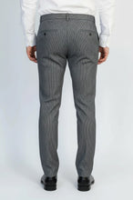 Load image into Gallery viewer, Black &amp; Grey Micro-Patterned Fabric Trousers – Wessi
