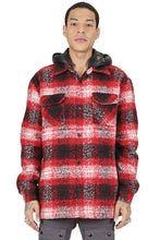 Load image into Gallery viewer, MACKAY Men's Oversize Heavy Flannel Outer Shirket with detachable Cire Hoodie
