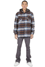Load image into Gallery viewer, REYNA Men's Oversize Heavy Flannel Outer Shirket with detachable Cire Hoodie
