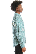 Load image into Gallery viewer, Fisher Men's ripped &amp; repaired button down shirt

