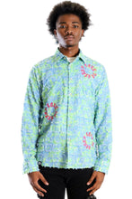 Load image into Gallery viewer, Citron Men's ripped &amp; repaired button down shirt
