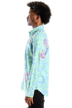 Load image into Gallery viewer, Citron Men's ripped &amp; repaired button down shirt
