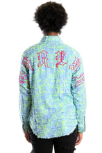 Load image into Gallery viewer, Citron Men's ripped &amp; repaired button down shirt
