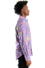 Load image into Gallery viewer, Pello Men's ripped &amp; repaired button down shirt
