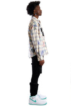 Load image into Gallery viewer, Nirve L.T.K. Men's premium Long Sleeve Plaid button down shirt with hand sketch drawing pop art

