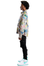 Load image into Gallery viewer, Rans L.T.K. Men's premium Long Sleeve Plaid button down shirt with hand sketch drawing pop art
