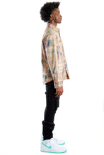 Load image into Gallery viewer, Maxis L.T.K. Men's premium Long Sleeve Plaid button down shirt with hand sketch drawing pop art
