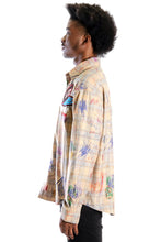 Load image into Gallery viewer, Maxis L.T.K. Men's premium Long Sleeve Plaid button down shirt with hand sketch drawing pop art
