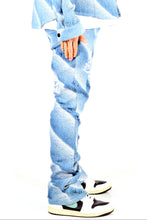 Load image into Gallery viewer, DUSTY Men's premium jacquard pattern slim fit denim pant.
