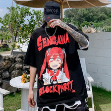 Load image into Gallery viewer, Anime Cartoon Girl Printed Short Sleeve T-Shirt - # GIAA23510028
