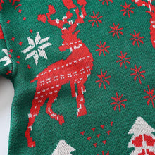 Load image into Gallery viewer, Kids Reindeer Jacquard Christmas Holiday Sweater | NCS
