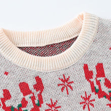 Load image into Gallery viewer, Kids Reindeer Jacquard Christmas Holiday Sweater | NCS
