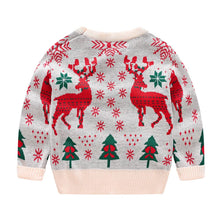 Load image into Gallery viewer, Kids Reindeer Jacquard Christmas Holiday Sweater | NCS
