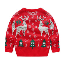 Load image into Gallery viewer, Kids Reindeer Jacquard Christmas Holiday Sweater | NCS
