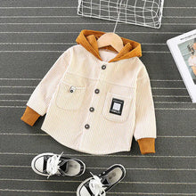 Load image into Gallery viewer, Kids Casual Hooded Jacket for Baby Boys in Cotton - # BAAA61110009

