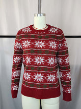 Load image into Gallery viewer, Knit Long-Sleeved Snowflake Christmas Sweater | NCS
