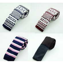 Load image into Gallery viewer, Knitted and Flat Collection Skinny Ties - 17 Colors &amp; Styles
