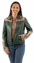 Load image into Gallery viewer, Scully Floral Yokes - Women's Leather Jacket
