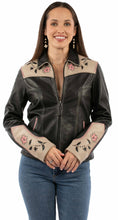 Load image into Gallery viewer, Scully Floral Yokes - Women's Leather Jacket
