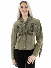 Load image into Gallery viewer, Scully Beaded Fringe - Women's Leather Jacket
