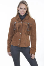 Load image into Gallery viewer, Scully Beaded Fringe - Women's Leather Jacket
