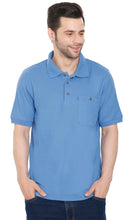 Load image into Gallery viewer, Men's Short Sleeve Pique Polo Shirt in Cotton Blend with Front Pocket

