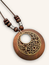 Load image into Gallery viewer, Retro Chic Linen Drape Necklace LOLA
