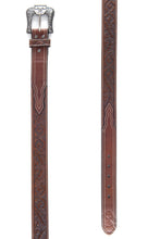 Load image into Gallery viewer, Mens Genuine Leather 3D Embossed Belt - Brown
