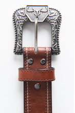 Load image into Gallery viewer, Mens Genuine Horse Leather Belt - Brown
