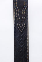 Load image into Gallery viewer, Mens Genuine Leather Aztec 3D Embossed Belt - Black
